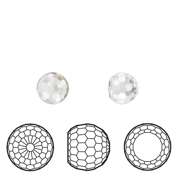 Fancy stone 2pk crystal CAL VZ, Crystal Passions® 8mm ball 4869 image number 0