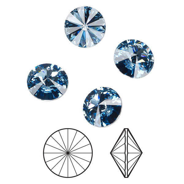 Chaton 144pk ice blue foil back, Swarovski® ReCreated™ 14mm rivoli 1122 image number 0