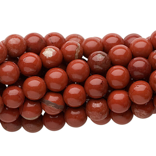 Red jasper 1pkg10, round bead natural 15.5-16 inch 6mm image number 0