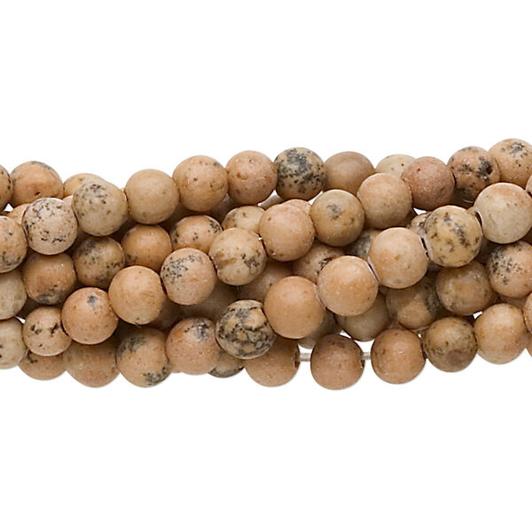 Grain stone 1pkg10, round bead natural 15.5-16 inch 4mm image number 0