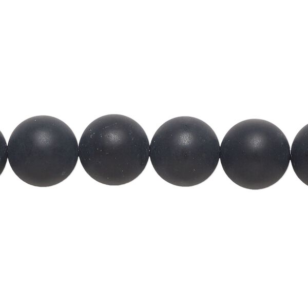 Black onyx 1pkg1, matte round bead 15.5-16 inch 10mm image number 0