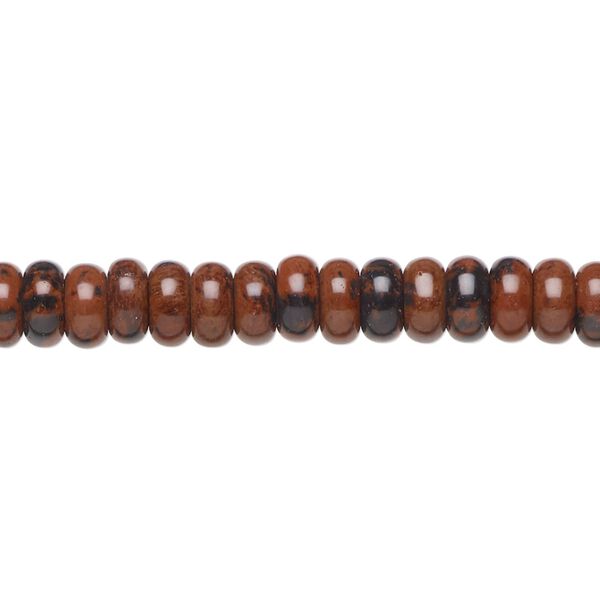 Mahogany obsidian 1pkg1, rondelle bead natural 15.5-16 inch 6x3mm image number 0