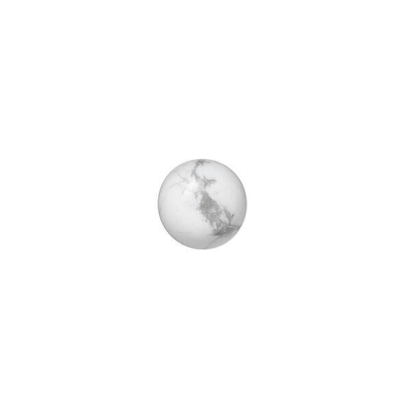 Howlite 1pkg10, calibrated round cab natural 8mm image number 0