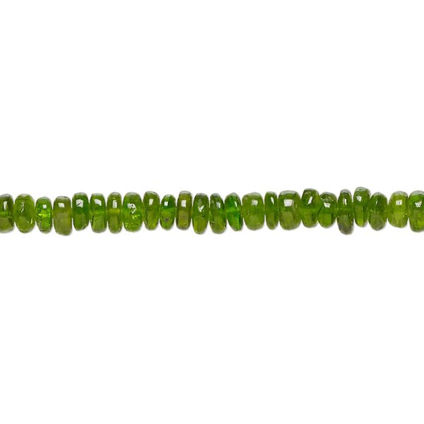 Chrome diopside 1pkg1, hand-cut rondelle bead natural 13 inch 3x1mm-4x3mm image number 0