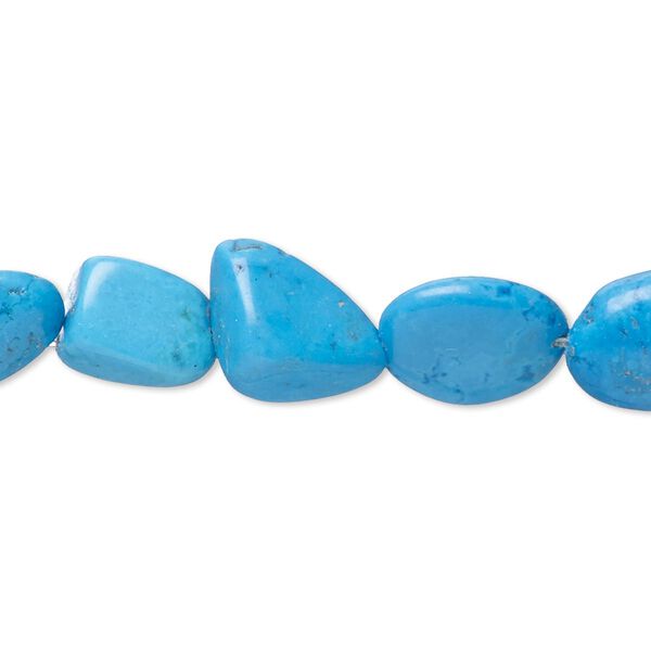 Magnesite 1pkg1, flat pebble bead 15 inch medium to extra-large image number 0