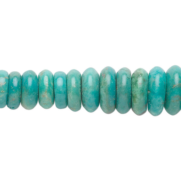 Turquoise 1pkg1, rondelle bead 15.5-16 inch graduated 4x2mm-16x4mm image number 0