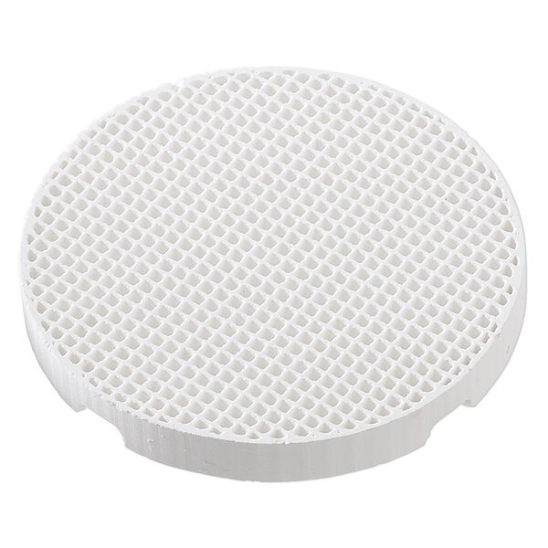 Soldering board, ceramic, white, (2) 3-inch round honeycomb boards and (20) 25x3mm pegs. Sold per 22-piece set. image number 0