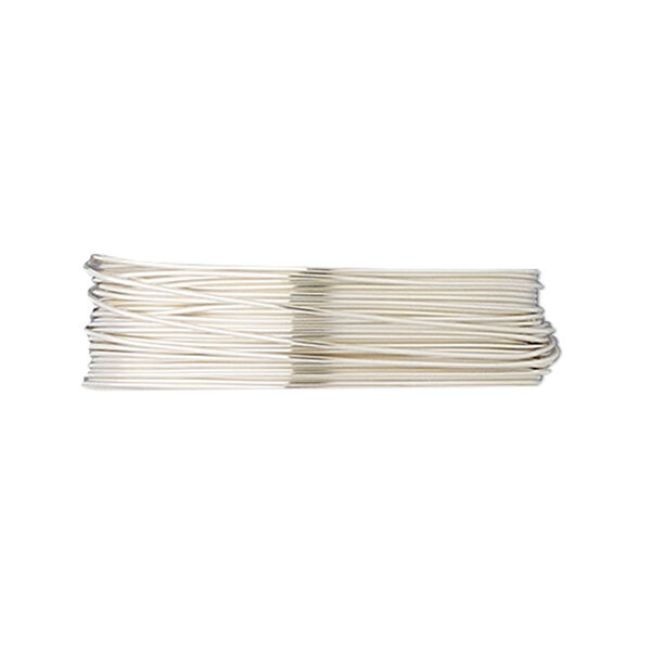 Wire, fine silver, half-hard, round, 26 gauge. Sold per pkg of 5 feet. image number 0