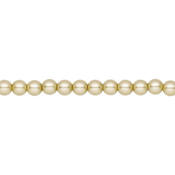 Pearl 50pk vanilla, Preciosa Czech crystal 4mm round image number 0