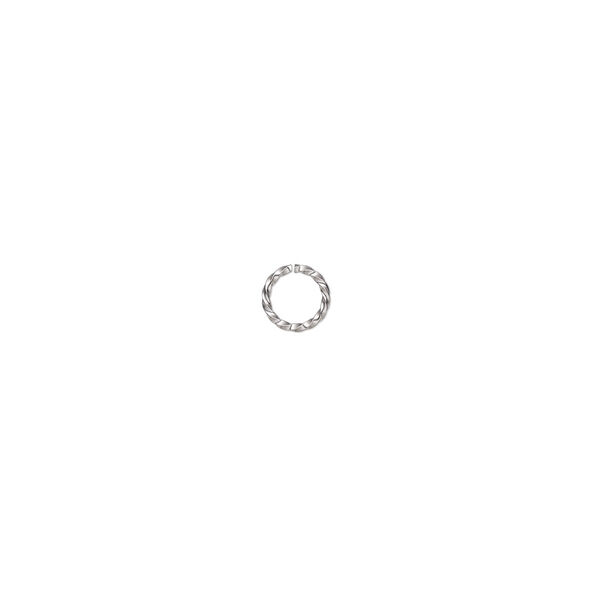 Jump ring, stainless steel, 10mm twisted round, 7.4mm inside diameter, 16 gauge. Sold per pkg of 50. image number 0
