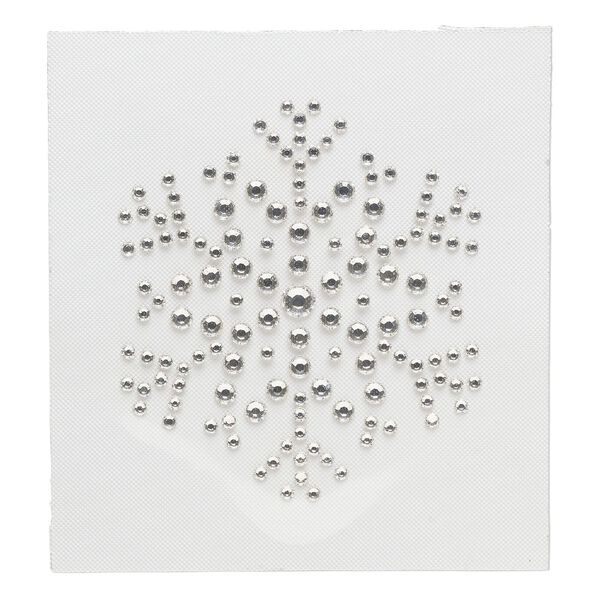 Iron-on transfer 1pk crystal clear, Preciosa Czech crystal 55x50mm snowflake image number 0