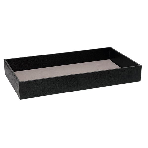 Display tray, paper and fiber board, black, 14-3/4 x 8-1/4 x 2 inches. Sold individually. image number 0