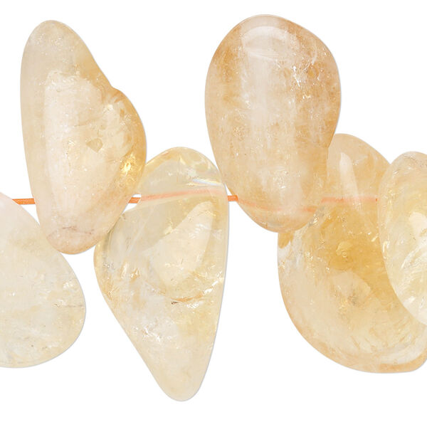 Citrine 1pkg1, top-drilled Hawaiian chip bead 15.5-16 inch extra-large image number 0
