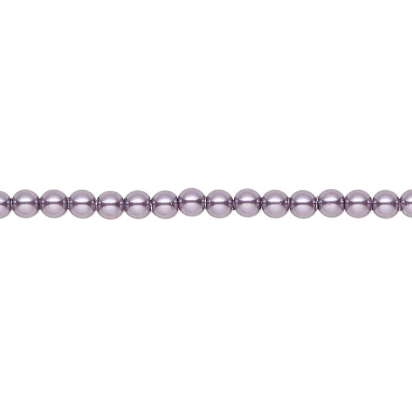 Pearl 100pk light amethyst pearl, Crystal Passions® 3mm round 5810 image number 0