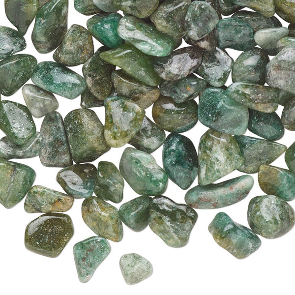 Green aventurine 1pkg1, undrilled inlay chip natural 1 oz mini image number 0