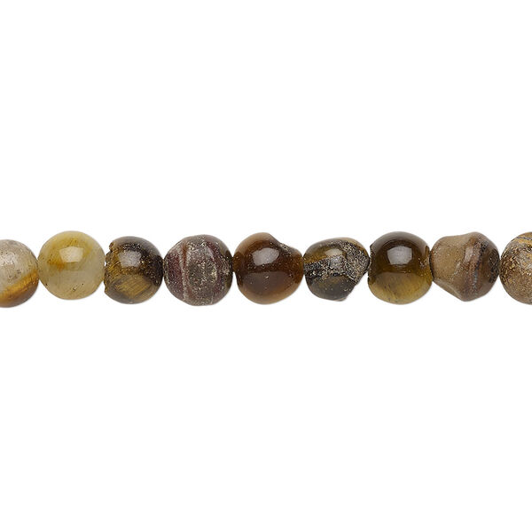 Tigereye 1pkg1, round bead natural 15 inch 6-7mm image number 0