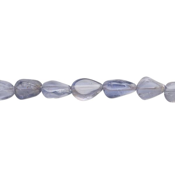 Iolite 1pkg1, hand-cut flat teardrop bead 13 inch 6x4mm-10x6mm image number 0