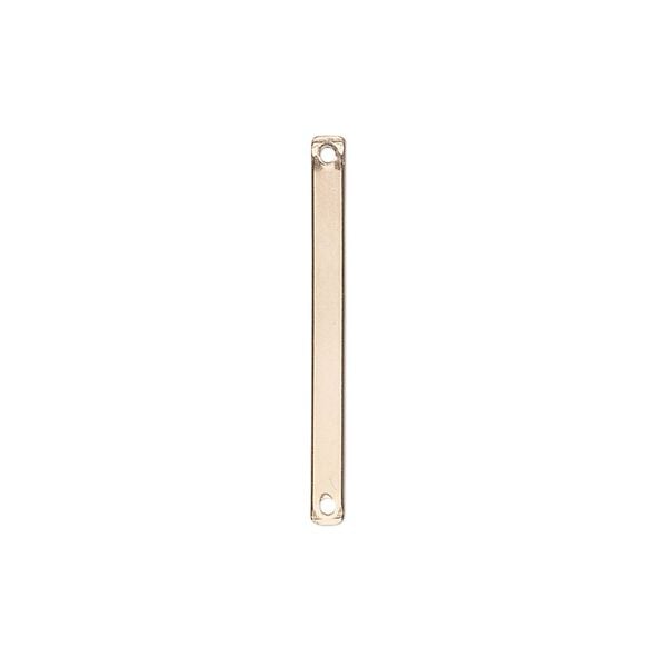 Link, 14Kt gold-filled, 25x2mm smooth bar. Sold per pkg of 6. image number 0