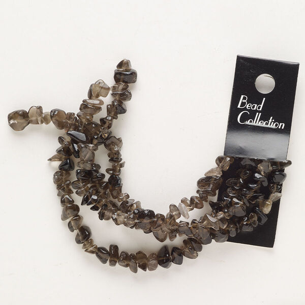Smoky quartz 1pkg1, chip bead C grade, 20 inch small to medium image number 0