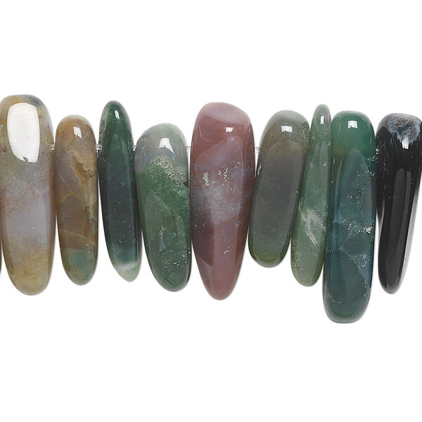 Fancy jasper 1pkg1, top-drilled Hawaiian chip bead natural 15.5-16 inch extra-large image number 0