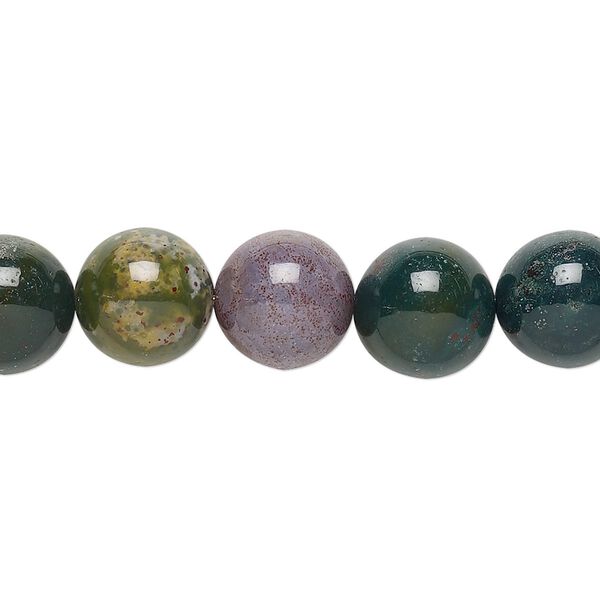 Indian bloodstone 1pkg1, round bead natural 15.5-16 inch 10mm image number 0