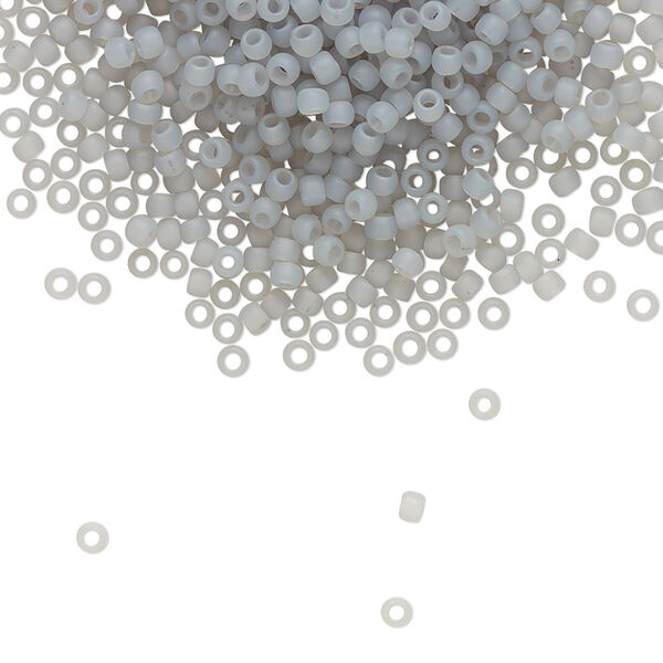 Seed bead, TOHO BEADS®, glass, pkg/250g, #11 round, translucent ceylon frosted smoke (TR-11-150F). image number 0