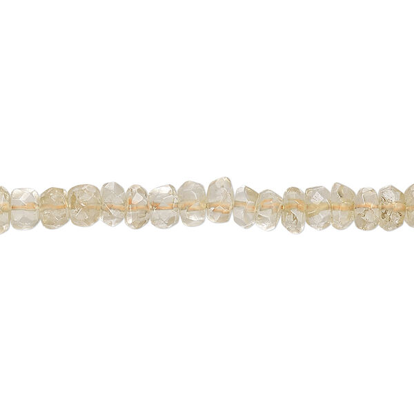 Citrine 1pkg1, hand-cut faceted rondelle bead 12 inch 4x2mm-5x4mm image number 0