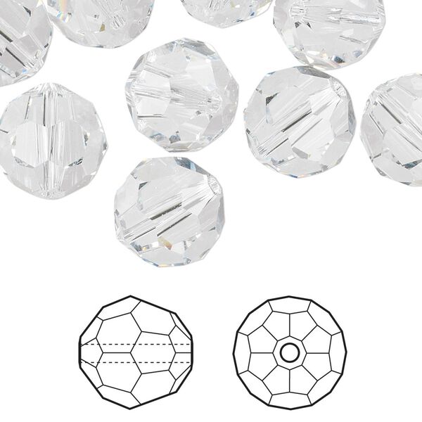 Bead 72pk crystal, Swarovski® 12mm round 5000 image number 0