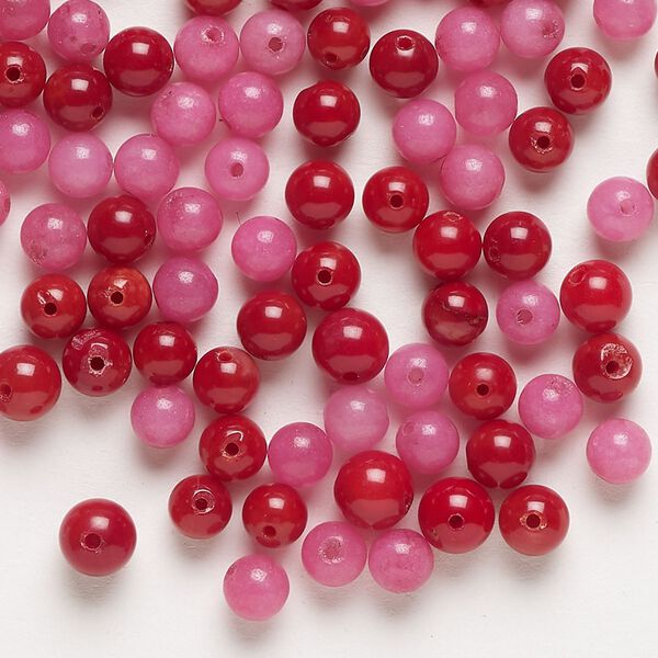 Mountain "jade" 1pkg100, round bead mix 4mm image number 0