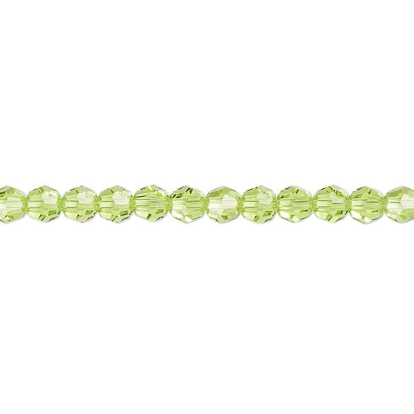 Bead 12pk citrus green, Crystal Passions® 4mm round 5000 image number 0