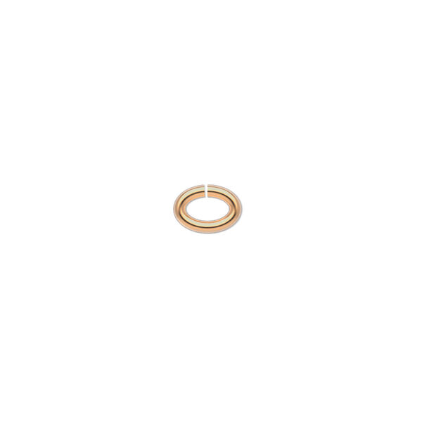 Jump ring, 12Kt gold-filled, 8x6mm oval, 5.1x3mm inside diameter, 16 gauge. Sold per pkg of 10. image number 0