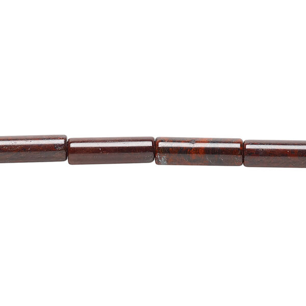 Brecciated jasper 1pkg1, tube bead natural 15.5-16 inch 13x4mm image number 0