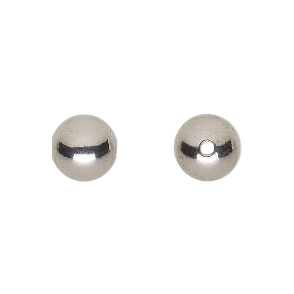 Bead, stainless steel, 10mm round. Sold per pkg of 100. image number 0