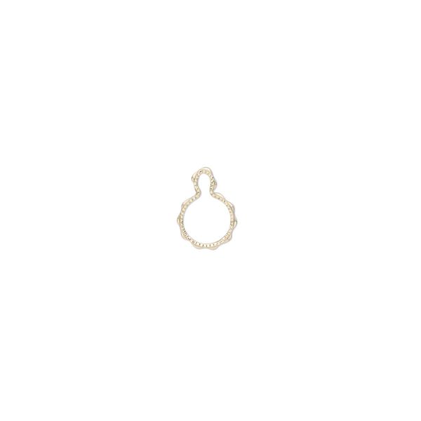 Drop, Wrap-Tite®, 14Kt gold-filled, 5mm fancy round setting. Sold per pkg of 2. image number 0