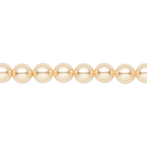 Pearl 500pk gold, Swarovski® 6mm round 5810 image number 0