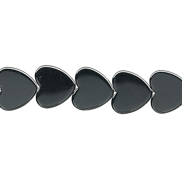 Hemalyke™ 1pkg1, flat heart bead 15.5-16 inch 10mm image number 0