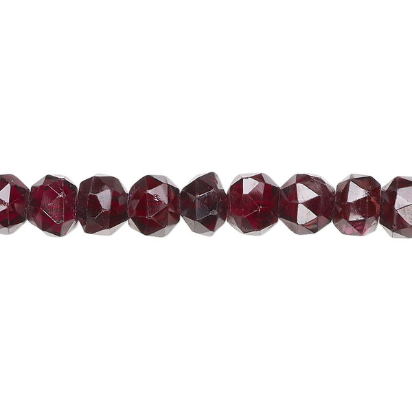 Garnet 1pkg1, hand-cut faceted round bead 15.5-16 inch 6mm image number 0