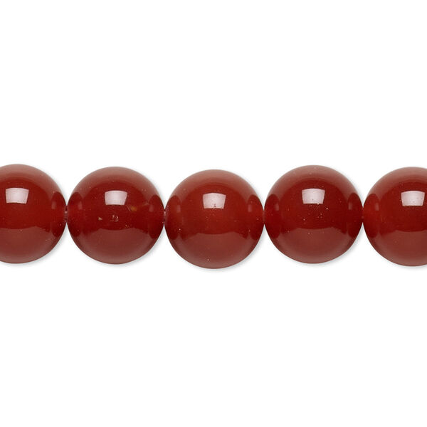 Carnelian 1pkg1, round bead 15.5-16 inch 10mm image number 0