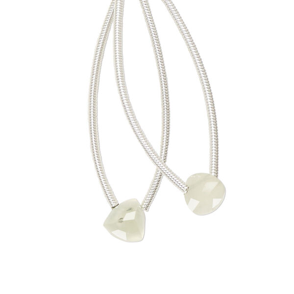 Prehnite 1pkg2, hand-cut top-drilled faceted trillion bead natural 6x6mm image number 0