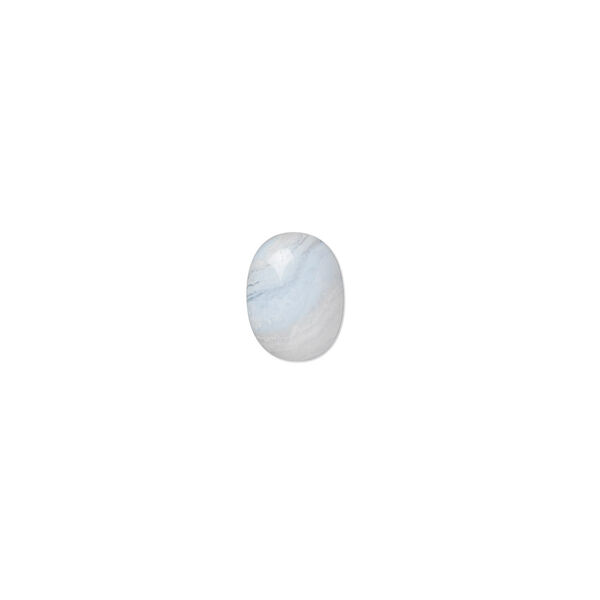 Blue lace agate 1pkg10, calibrated oval cab natural B grade, 8x6mm image number 0