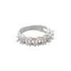 Ring, sterling silver, twisted band with (7) 3.5mm 4-prong round settings, size 7. Sold individually. image number 0