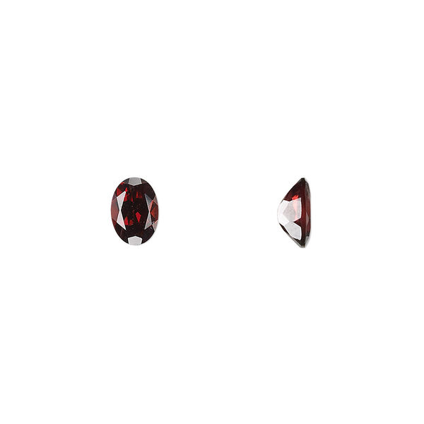 Almandite garnet 1pkg2, hand-cut faceted oval gem natural 7x5mm image number 0