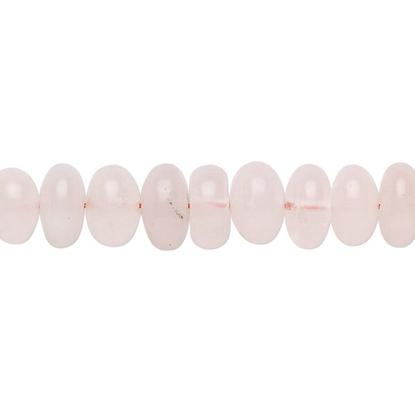 Rose quartz 1pkg1, rondelle bead natural 15.5-16 inch 8x5mm image number 0