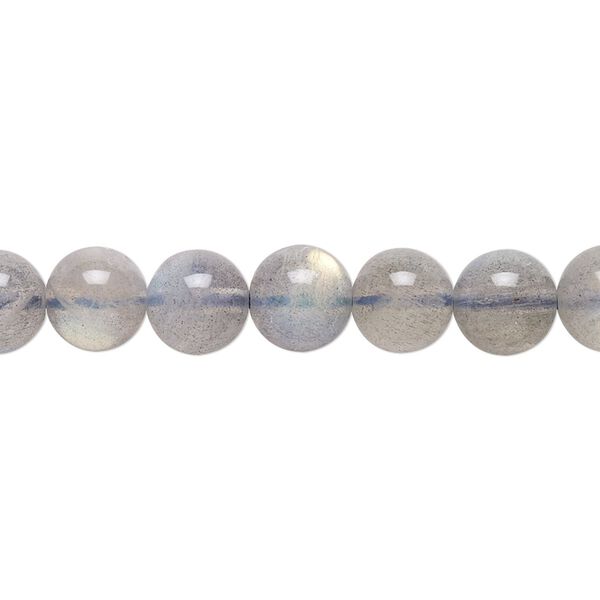 Labradorite 1pkg1, semi-round bead natural 7 inch 7.5-8mm image number 0