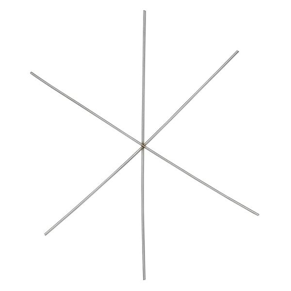 Ornament frame, carbon steel, 3-3/4 inch snowflake with 6 legs, 18 gauge. Sold per pkg of 10. image number 0