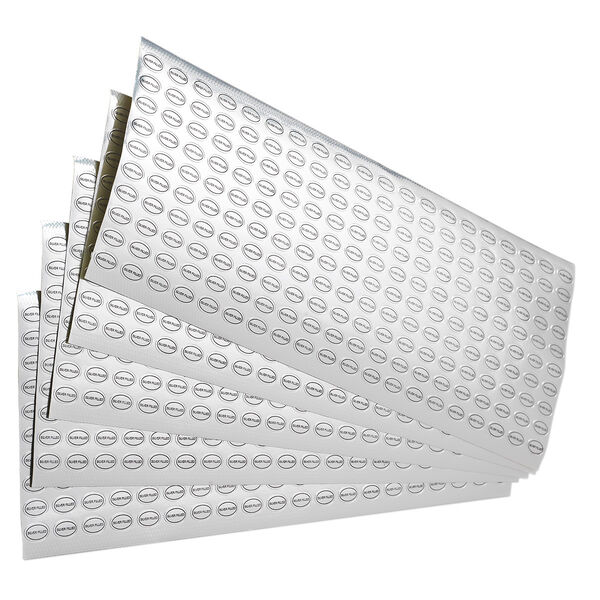 Adhesive label, paper, silver and black, 1/2x5/16 inch oval, "Silver Filled." Sold per pkg of 1,000. image number 0