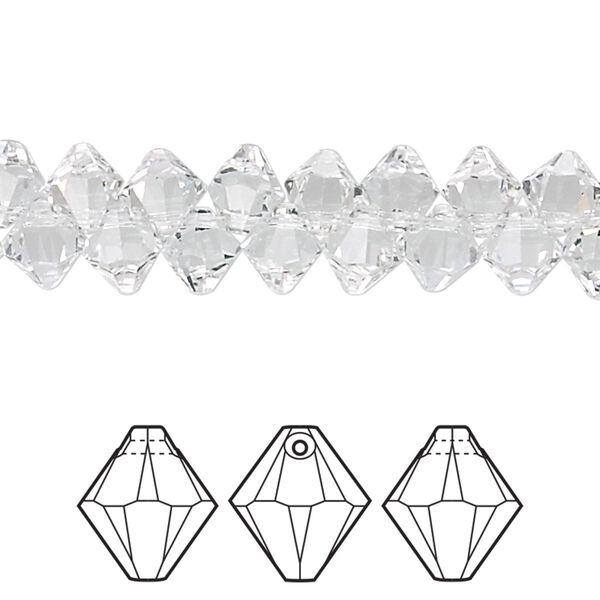 Drop 144pk crystal, Crystal Passions® 6mm pendant bicone 6328 image number 0