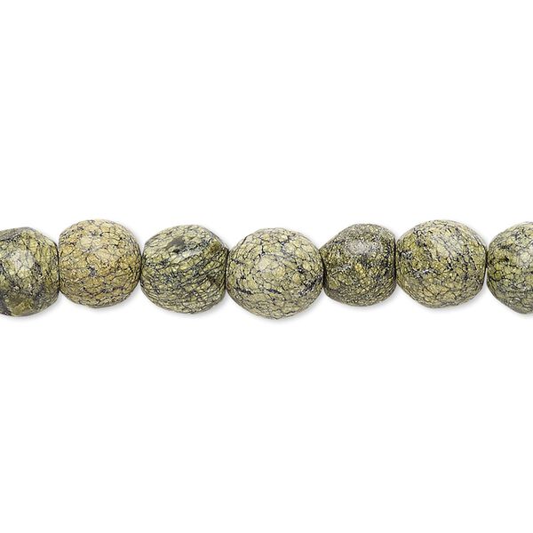 Russian serpentine 1pkg1, faceted round bead natural 15 inch 8-9mm image number 0