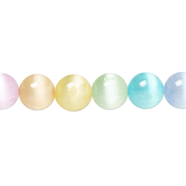 Selenite 1pkg1, round bead B+ grade, 15.5-16 inch assortment 8mm image number 0