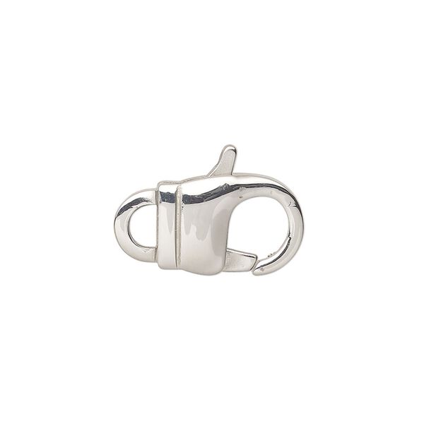 Clasp, lobster claw, stainless steel, 16x11mm. Sold individually. image number 0